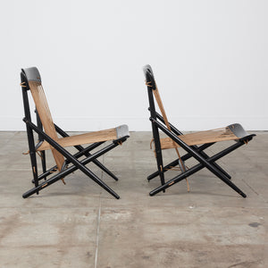 Pair of Maruni Rope Lounge Chairs