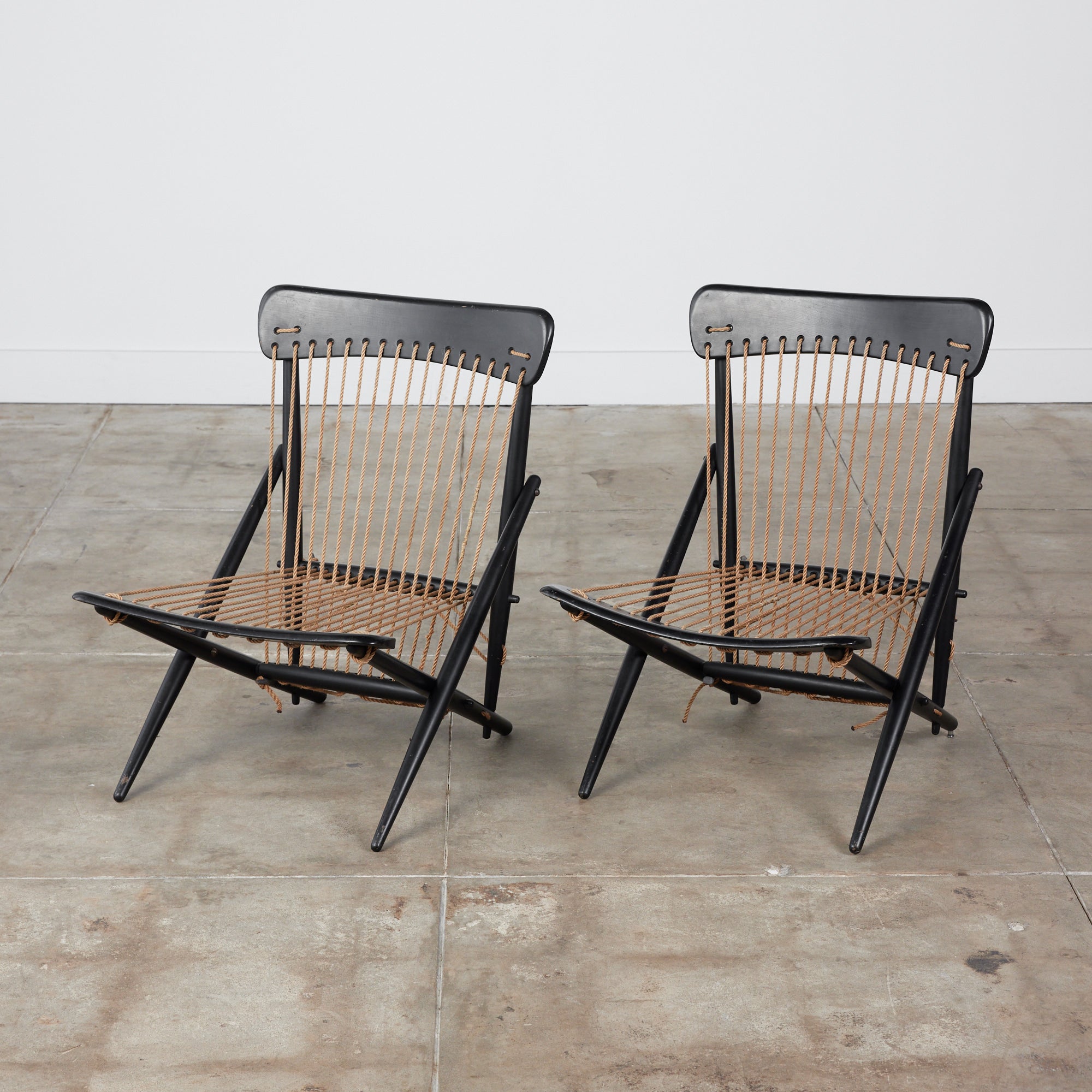 Pair of Maruni Rope Lounge Chairs