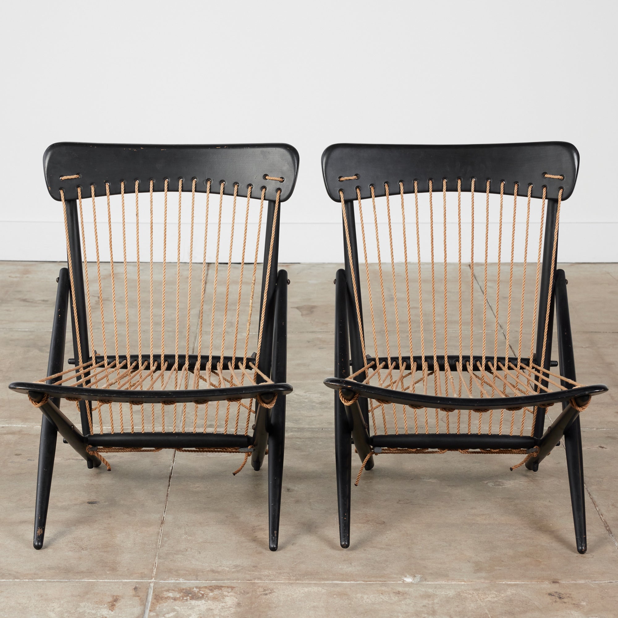 Pair of Maruni Rope Lounge Chairs