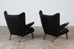 Pair of Hans Wegner "Papa Bear" Lounge Chairs by AP Stolen