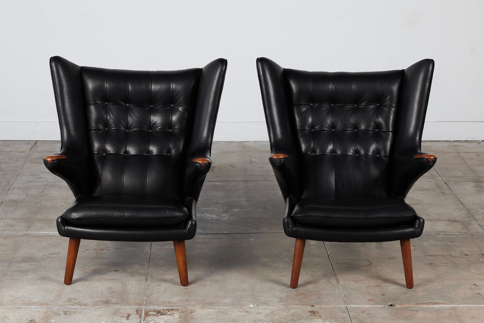 Pair of Hans Wegner "Papa Bear" Lounge Chairs by AP Stolen