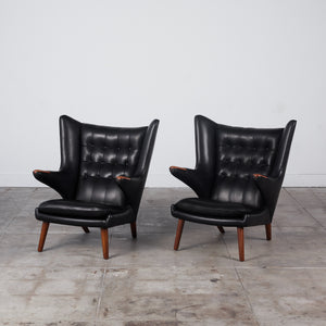 Pair of Hans Wegner "Papa Bear" Lounge Chairs by AP Stolen