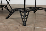 Pair of Salterini Style "Ribbon" Side Tables with Marble Table Tops