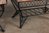 Pair of Salterini Style "Ribbon" Side Tables with Marble Table Tops