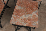 Pair of Salterini Style "Ribbon" Side Tables with Marble Table Tops
