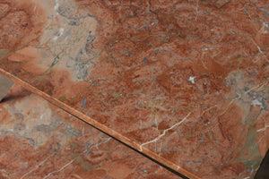 Pair of Salterini Style "Ribbon" Side Tables with Marble Table Tops