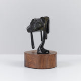 Mounted Abstract Bronze Sculpture