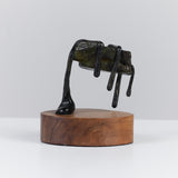 Mounted Abstract Bronze Sculpture