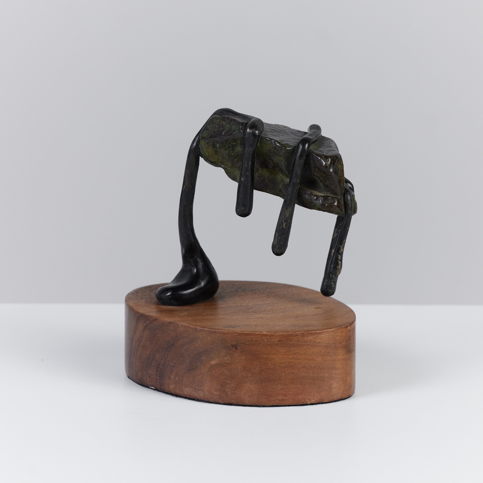 Mounted Abstract Bronze Sculpture