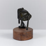 Mounted Abstract Bronze Sculpture