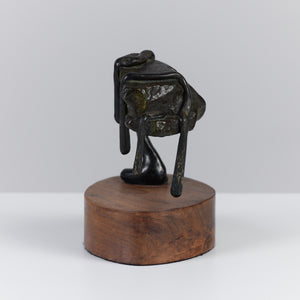 Mounted Abstract Bronze Sculpture