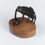 Mounted Abstract Bronze Sculpture