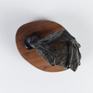 Mounted Abstract Bronze Sculpture