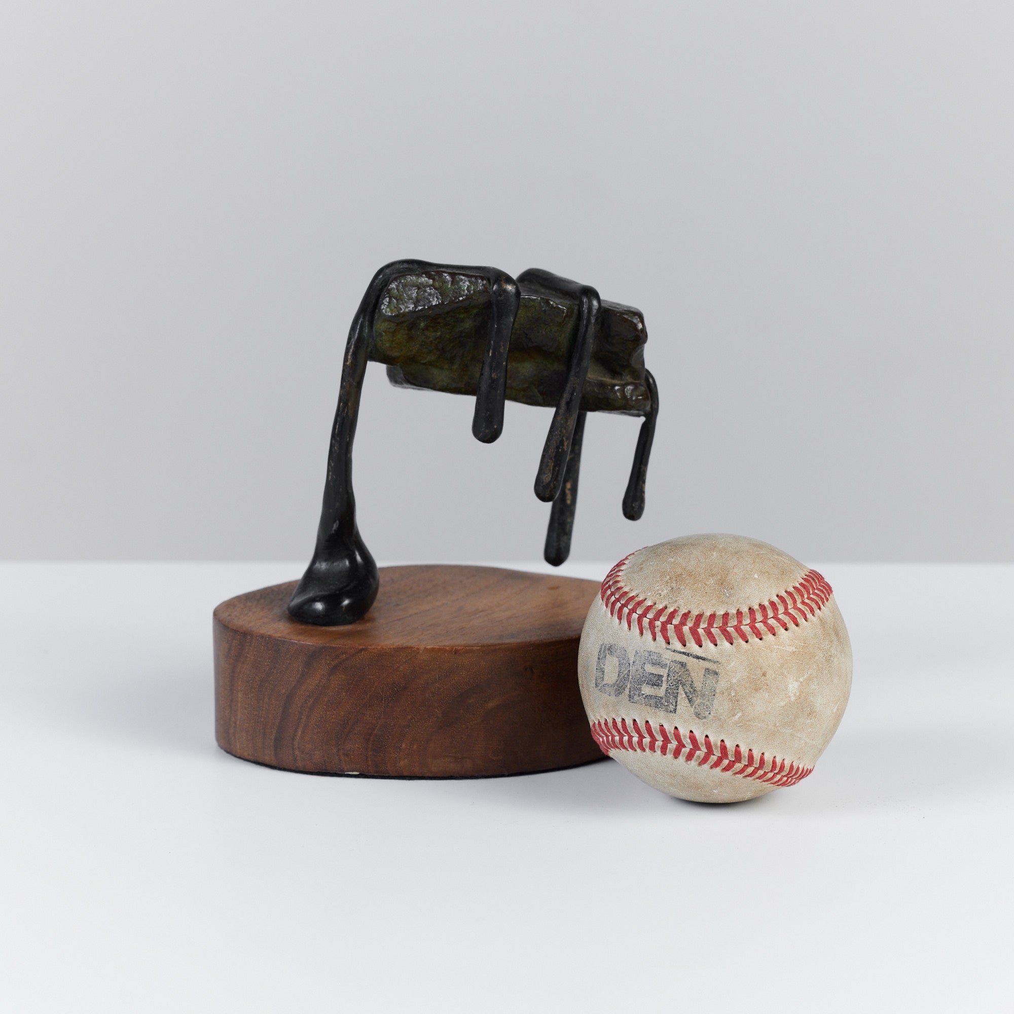 Mounted Abstract Bronze Sculpture