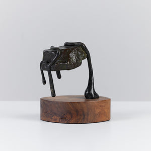 Mounted Abstract Bronze Sculpture