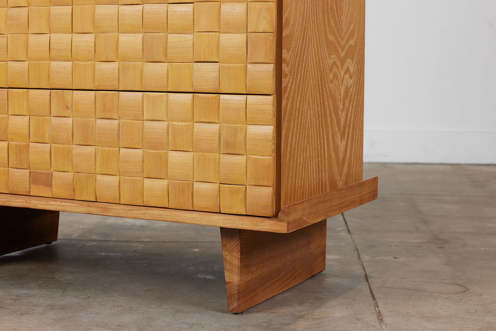 ON HOLD ** Paul Laszlo "Basket Weave" Highboy Dresser for Brown Saltman