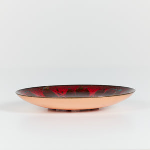 Copper Red Enameled Plate By Win Ng