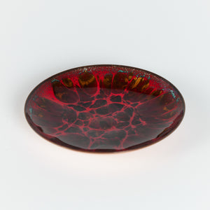 Copper Red Enameled Plate By Win Ng