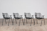 Set of Four "Sculptura" Patio Dining Armchairs by Lee Woodard