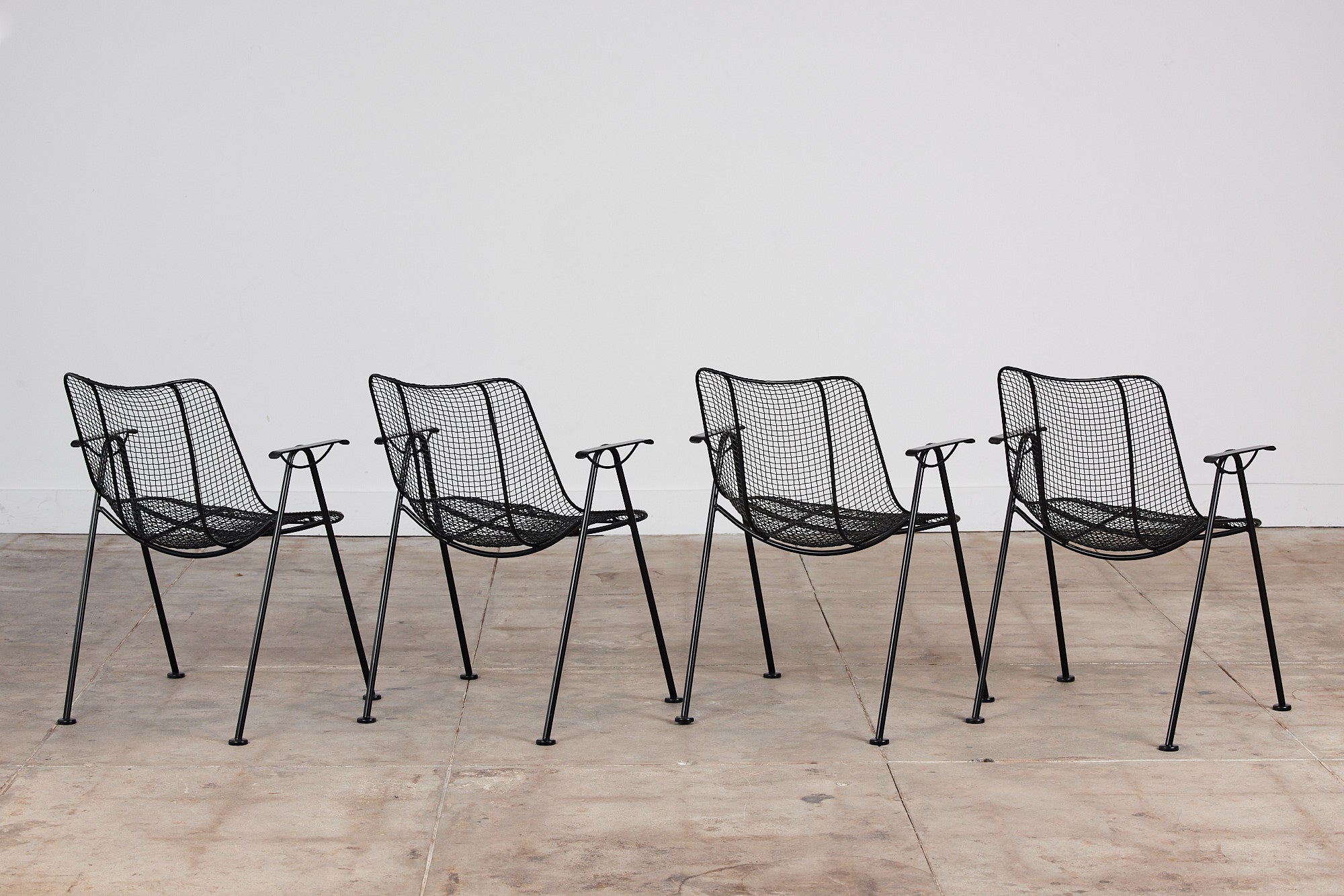 Set of Four "Sculptura" Patio Dining Armchairs by Lee Woodard