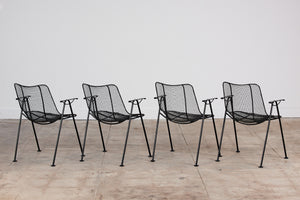 Set of Four "Sculptura" Patio Dining Armchairs by Lee Woodard