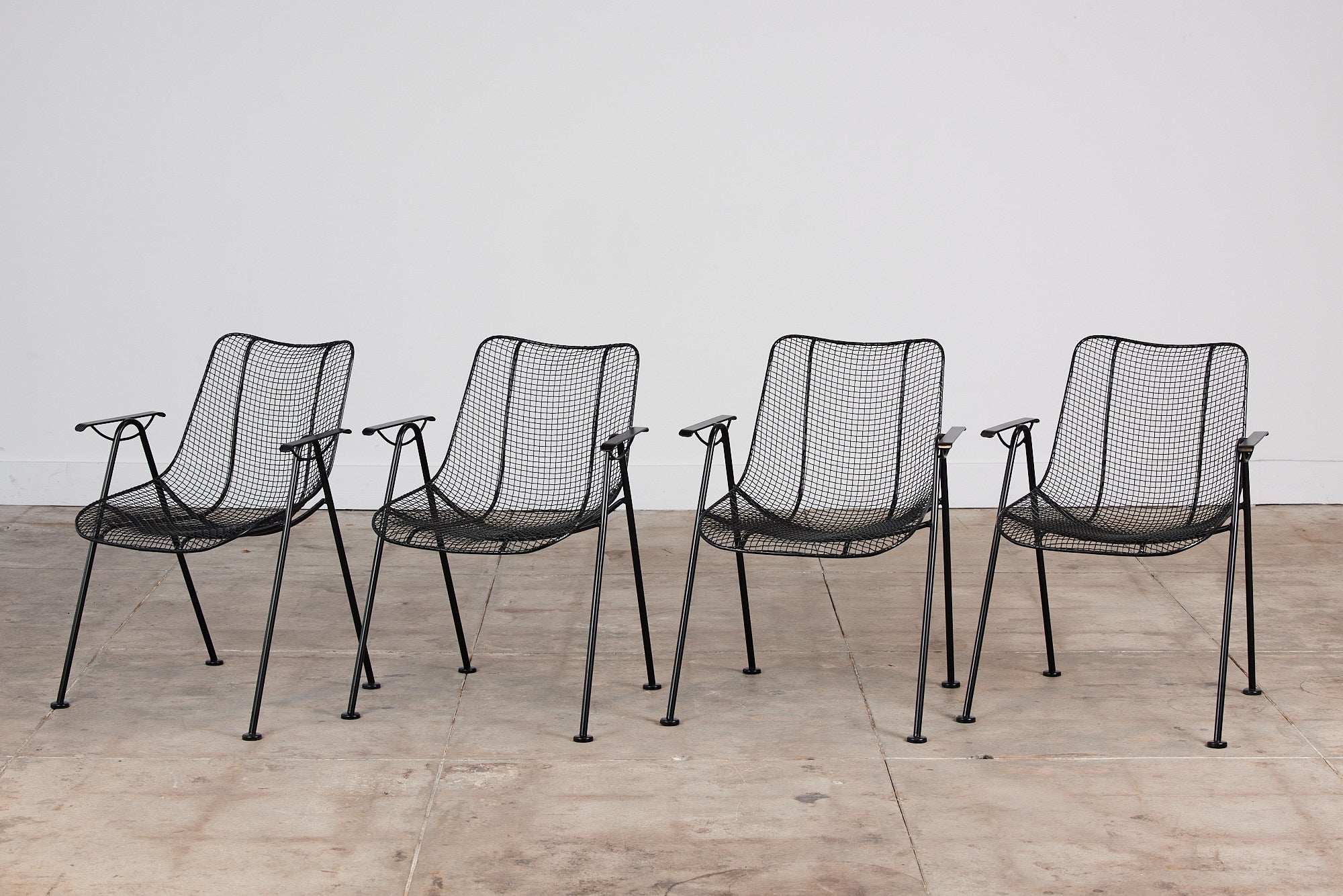Set of Four "Sculptura" Patio Dining Armchairs by Lee Woodard