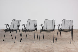 Set of Four "Sculptura" Patio Dining Armchairs by Lee Woodard