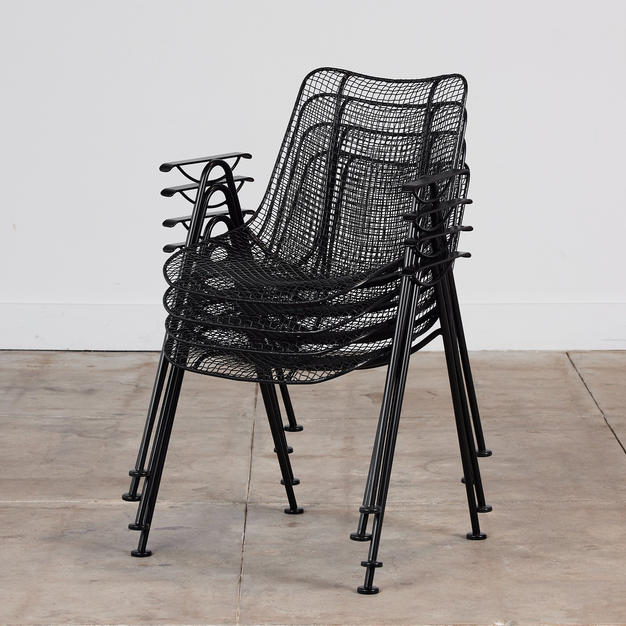 Set of Four "Sculptura" Patio Dining Armchairs by Lee Woodard
