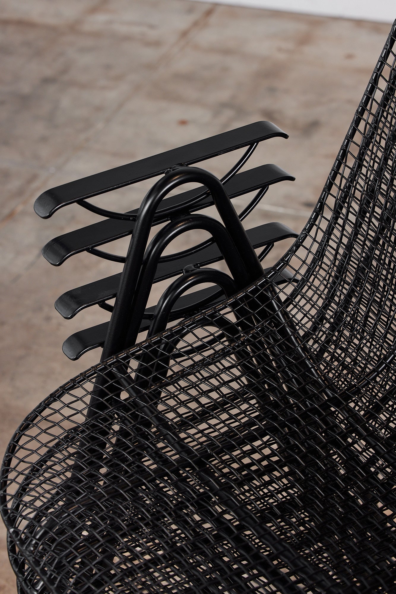 Set of Four "Sculptura" Patio Dining Armchairs by Lee Woodard