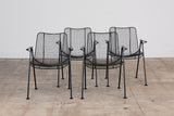 Set of Four "Sculptura" Patio Dining Armchairs by Lee Woodard