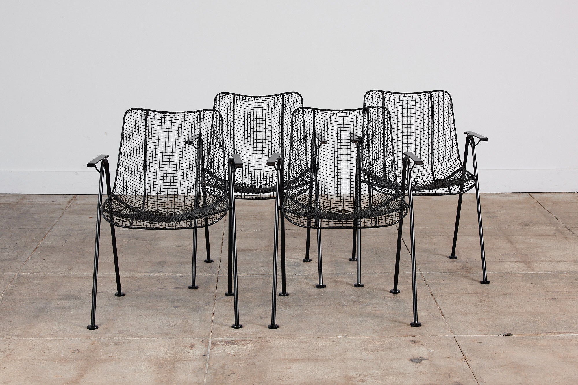 Set of Four "Sculptura" Patio Dining Armchairs by Lee Woodard