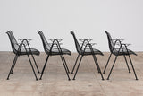 Set of Four "Sculptura" Patio Dining Armchairs by Lee Woodard