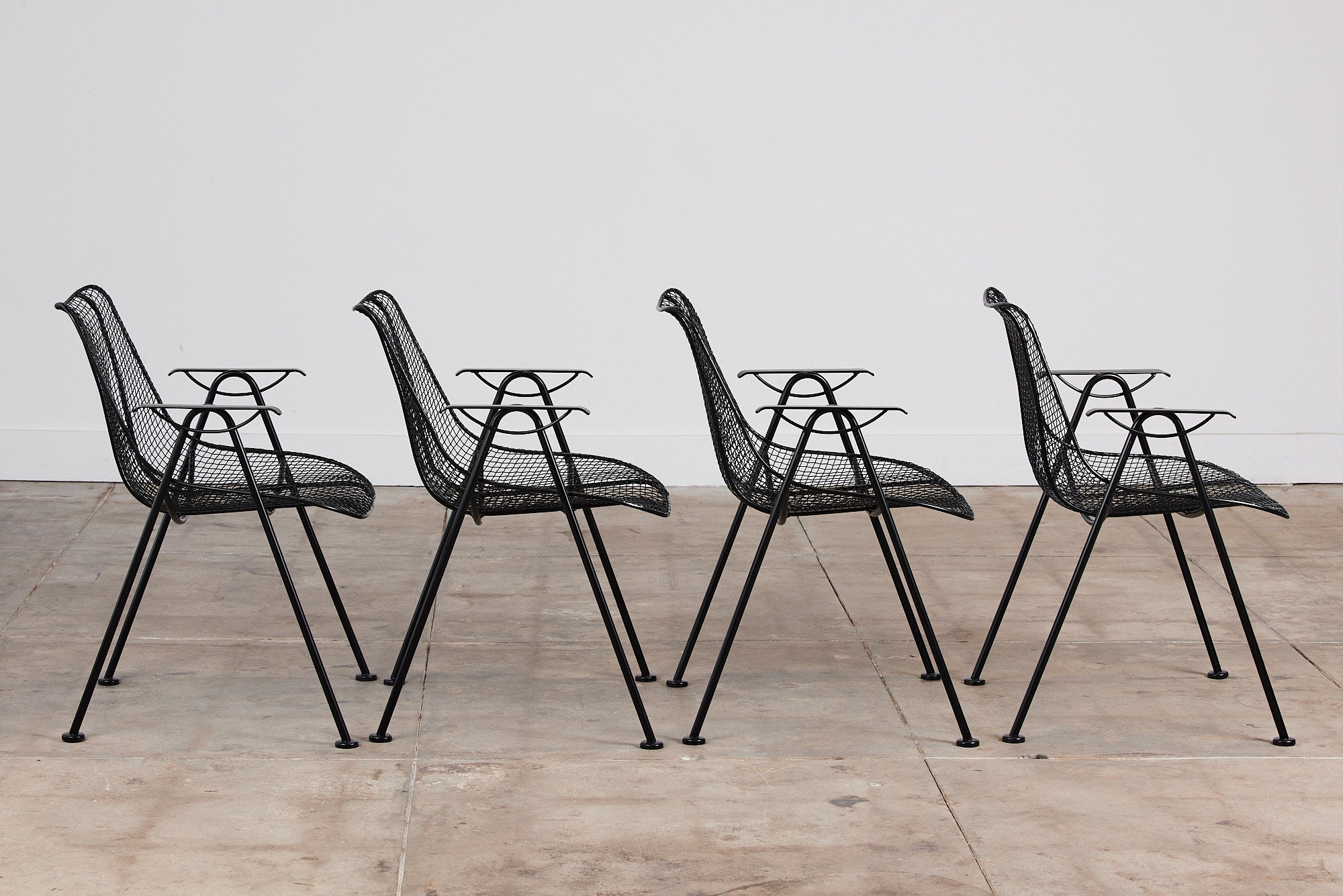 Set of Four "Sculptura" Patio Dining Armchairs by Lee Woodard