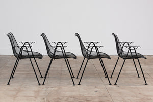 Set of Four "Sculptura" Patio Dining Armchairs by Lee Woodard