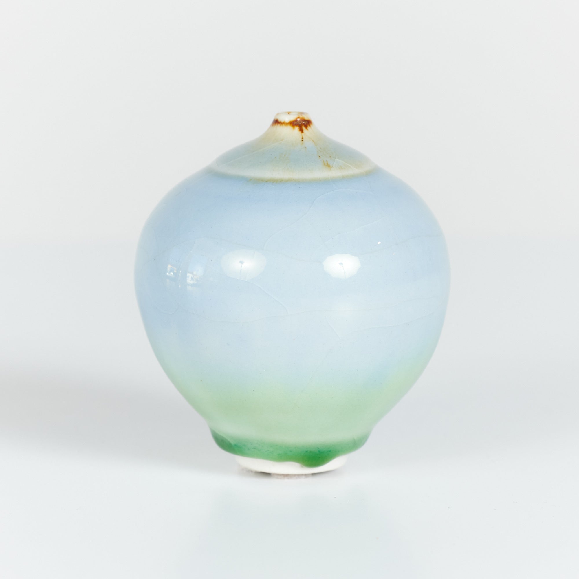 ON HOLD ** Petite Glazed Ceramic Bud Vase