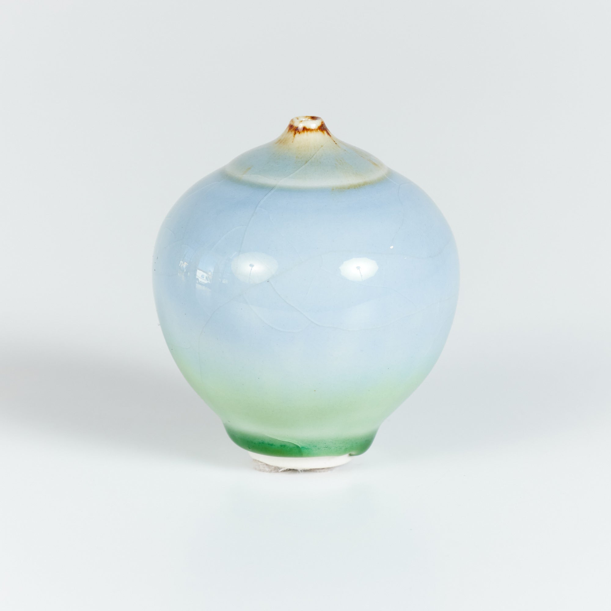 ON HOLD ** Petite Glazed Ceramic Bud Vase