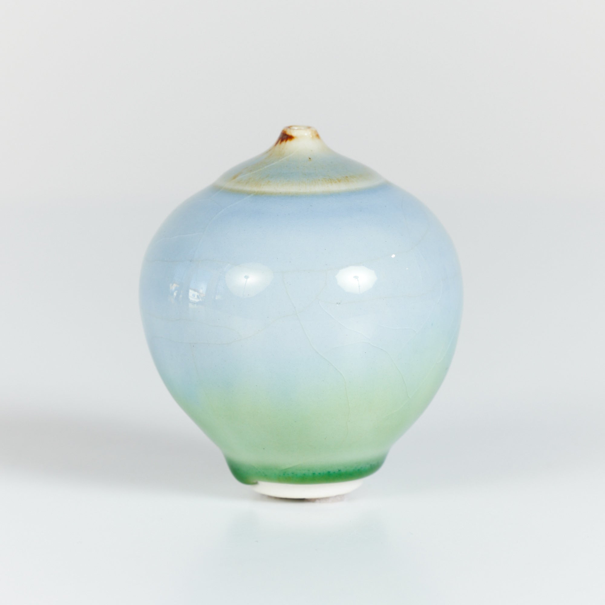 ON HOLD ** Petite Glazed Ceramic Bud Vase