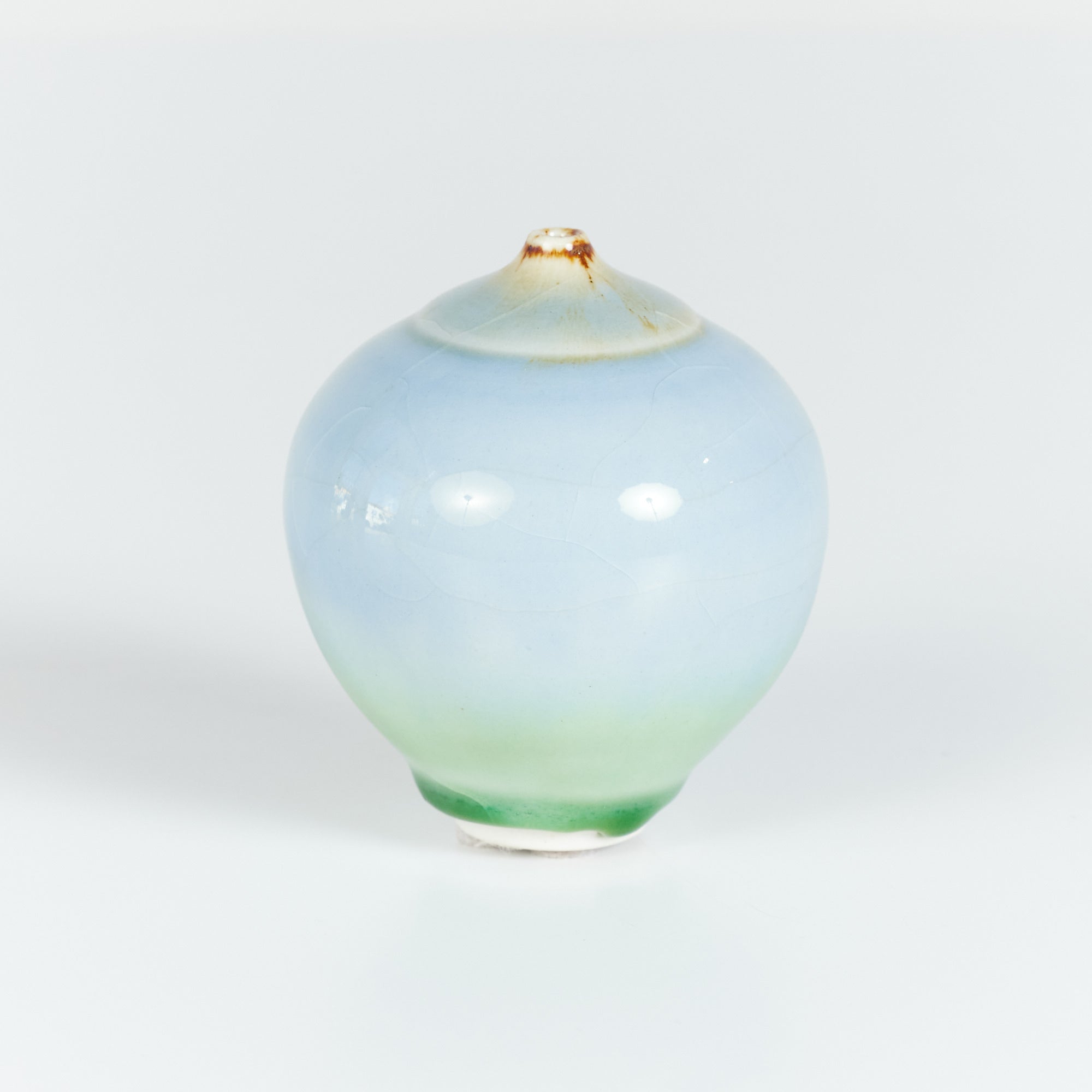 ON HOLD ** Petite Glazed Ceramic Bud Vase