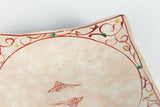 Ceramic Glazed Square Plate with Hand Painted Designs