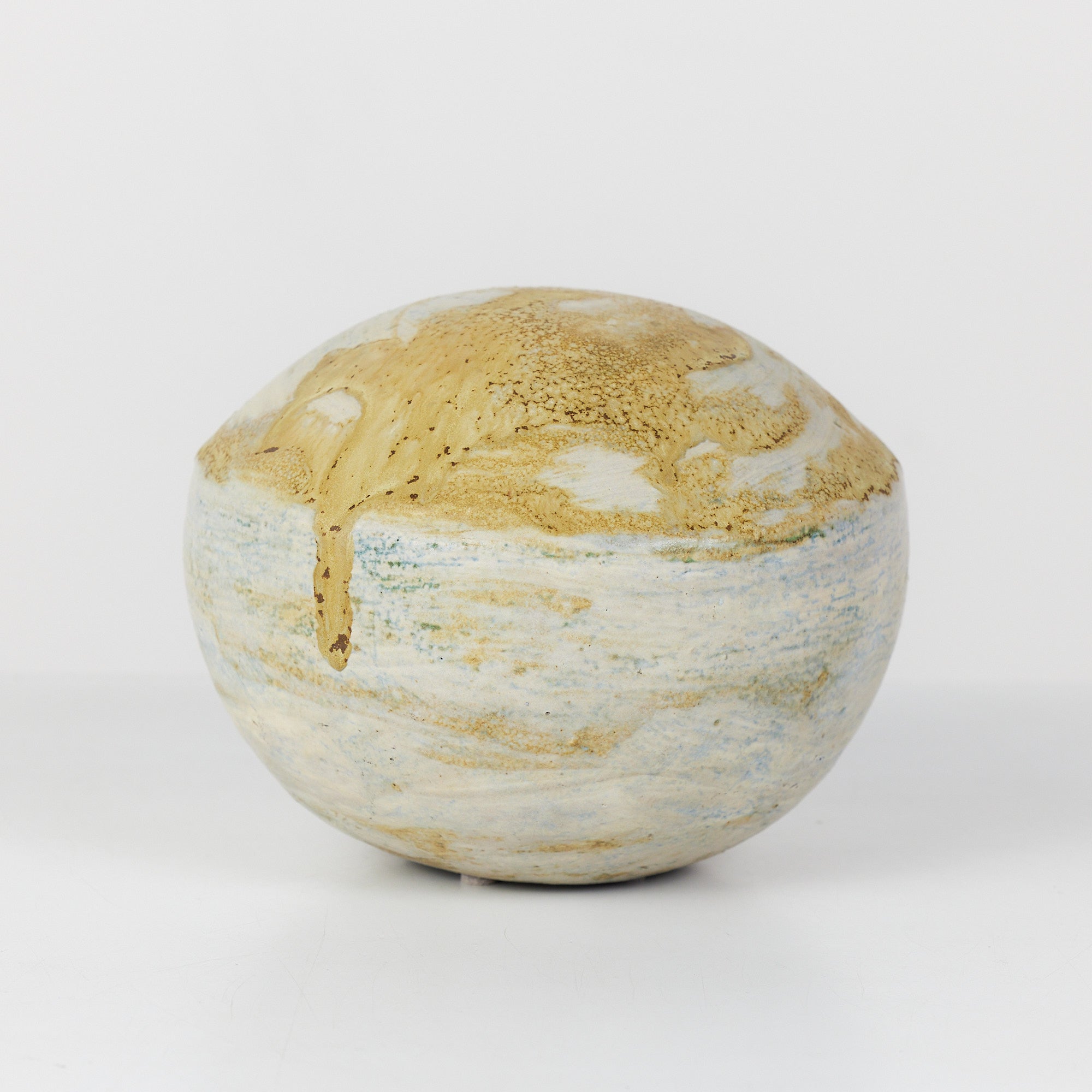 Studio Ceramic "Globe" Glazed Sculpture