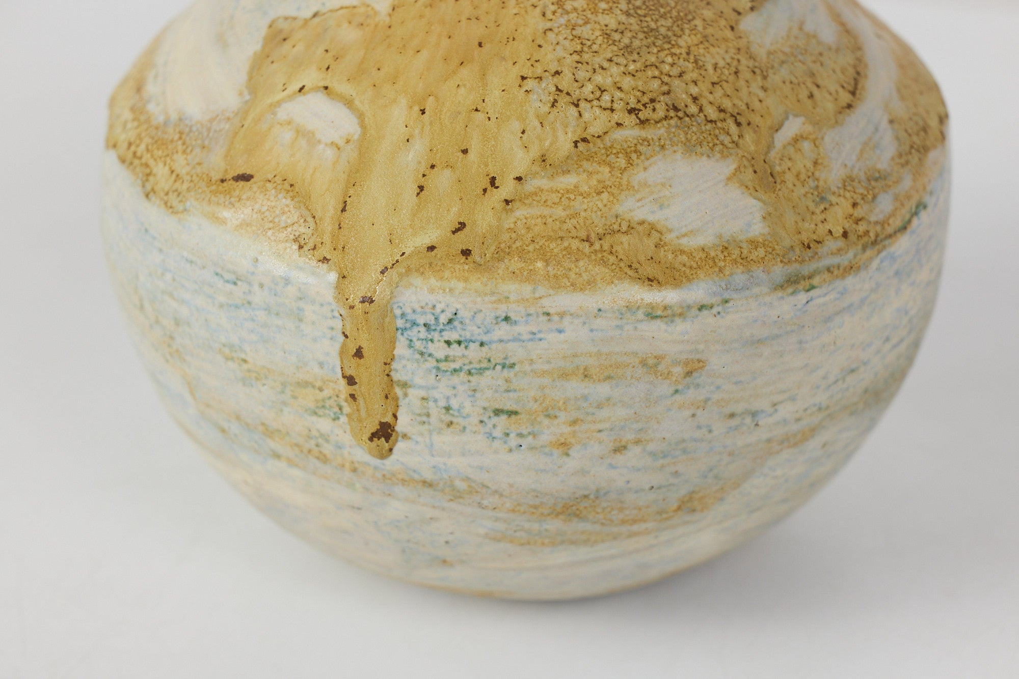 Studio Ceramic "Globe" Glazed Sculpture