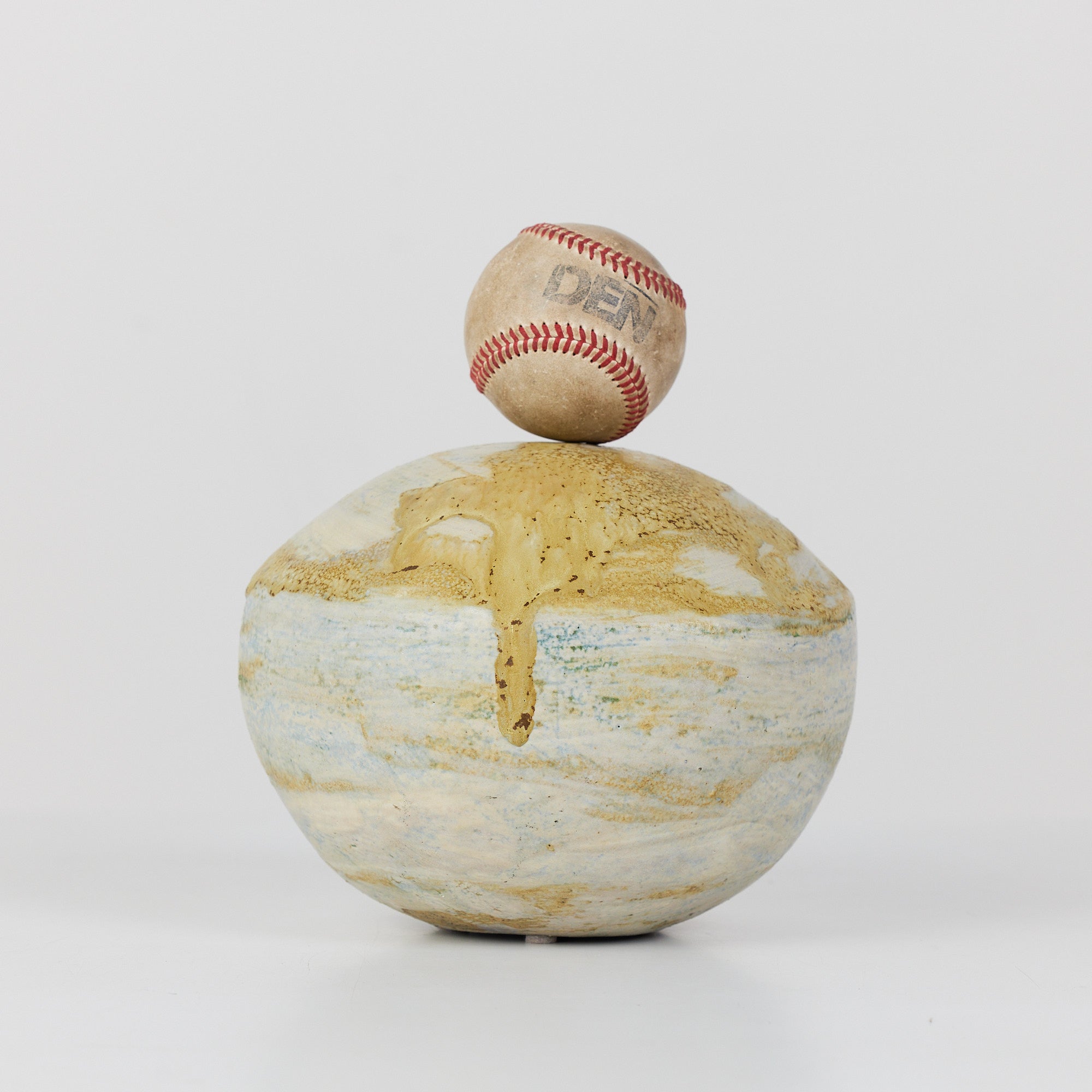 Studio Ceramic "Globe" Glazed Sculpture