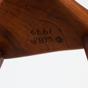 Triangular Studio Craft Tripod Walnut Stool