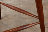 Triangular Studio Craft Tripod Walnut Stool