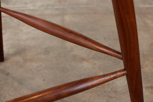 Triangular Studio Craft Tripod Walnut Stool