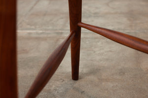 Triangular Studio Craft Tripod Walnut Stool