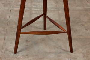Triangular Studio Craft Tripod Walnut Stool