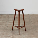 Triangular Studio Craft Tripod Walnut Stool