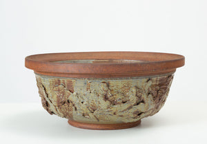 Ed Drahanchuk Large Appliquéd Stoneware Bowl
