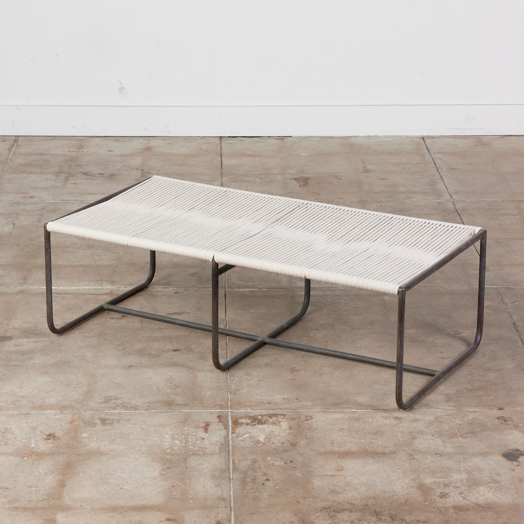 Walter Lamb for Brown Jordan Bronze Patio Two Seater Bench
